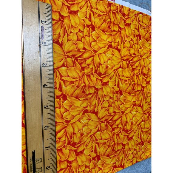E.E. Schenck Just Petals Galaxy Collection Cotton Fabric 18"x22" Bright Yellow F - Picture 4 of 10